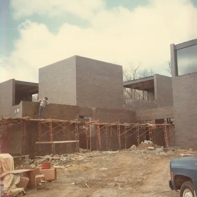 Construction of church. Source: Formerly on the parish Web site