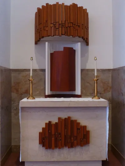 Right side altar with tabernacle.