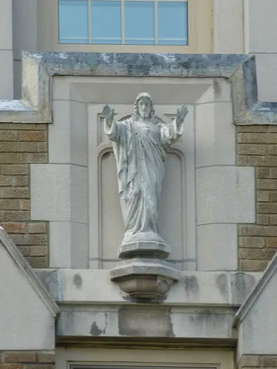 Sacred heart statue.