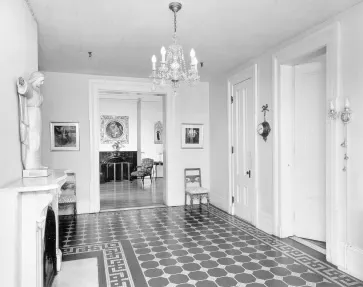 View inside the academy, main entrance, 1968. Source: Rochester History - The Academy of the Sacred Heart