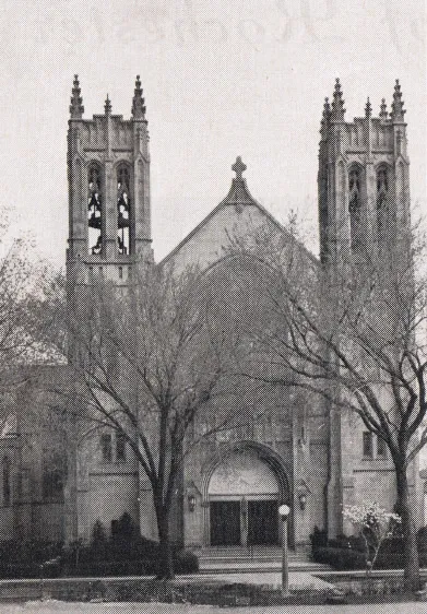 Exterior of church, 1939. Source: Catholic Courier Golden Jubilee Edition: 1889-1939
