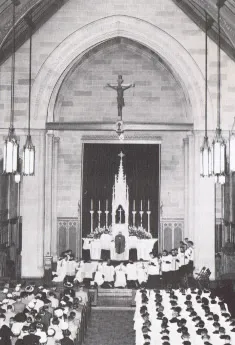 Mass at the Cathedral. Source: History of Sacred Heart Cathedral Parish: 1911-1986