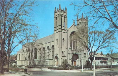 Exterior of church, 1970s-80s. Source: Rochester Public Library local history division