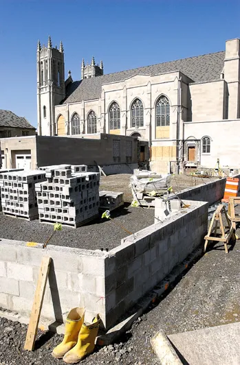 Construction of gathering space. Source: Diocese of Rochester