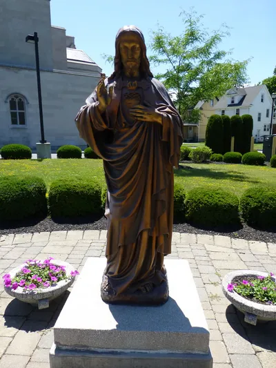 Sacred heart statue.