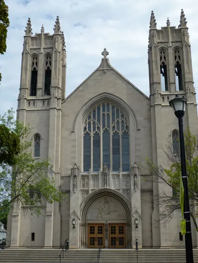 Front of the cathedral.