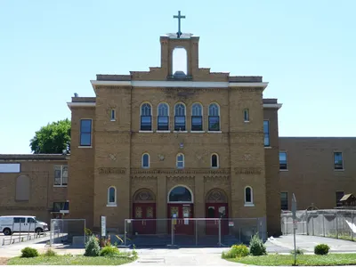 Former church/school building across the street.