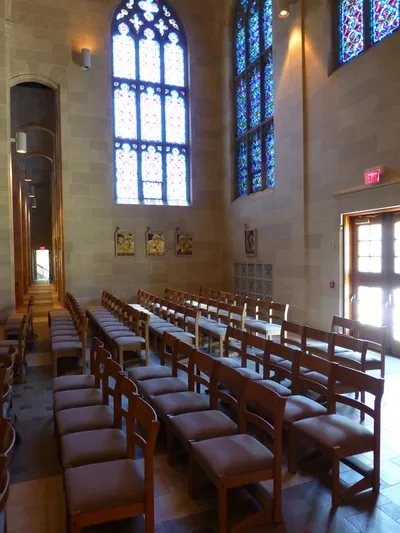 Seating on the left side.