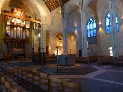 Sanctuary seen from left.