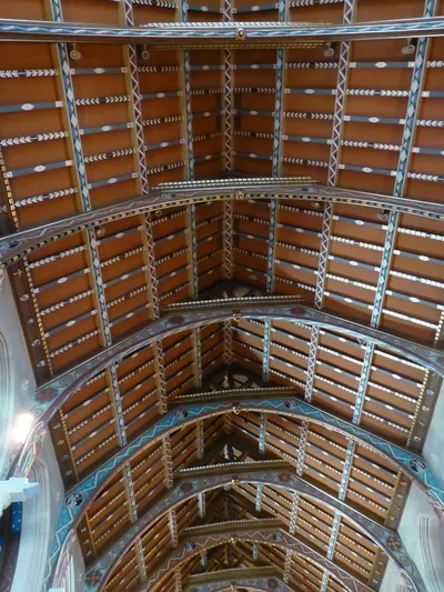 Designs on the ceiling.