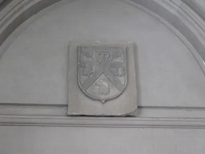 Crest on the wall.