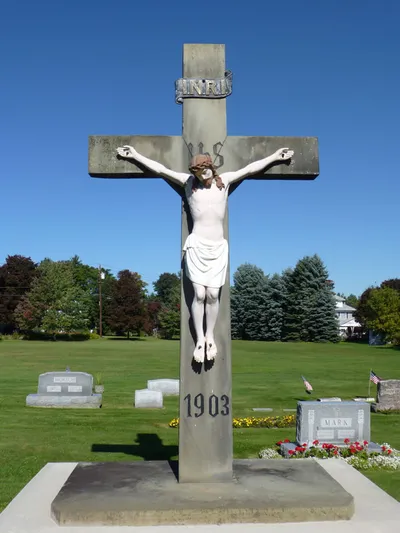 Large crucifix.