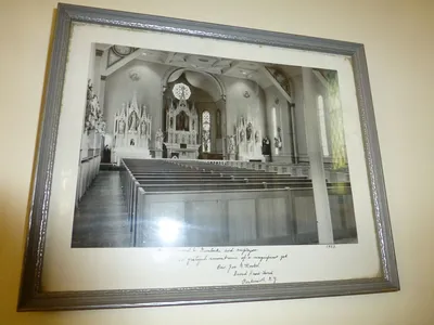Church interior in 1953, following renovations.