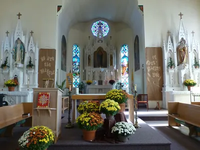 Front of the church.