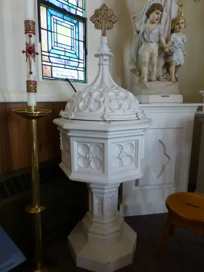 Baptismal font.