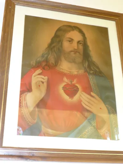 Sacred heart painting.