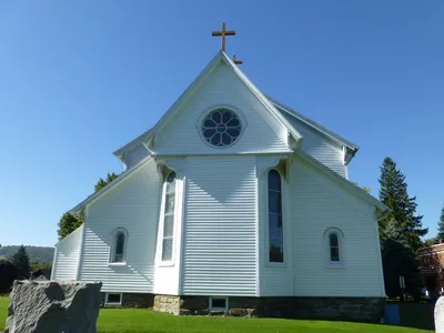 Back of the church.