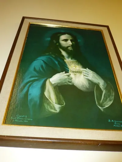 Sacred heart painting.