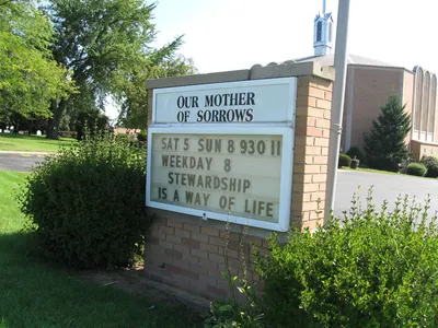 Church sign.