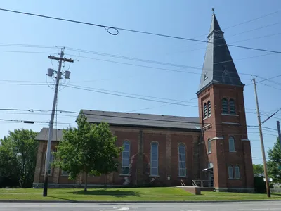 Side of original church.