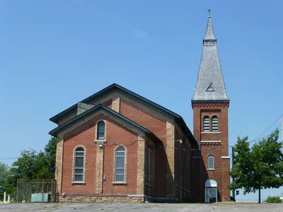 Back of original church.