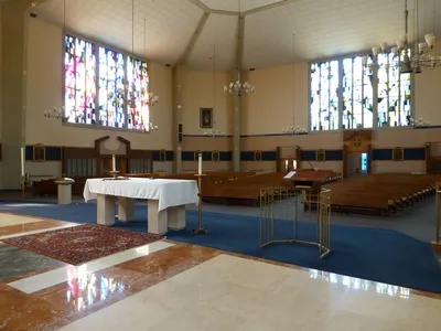 The church seen from the sanctuary.