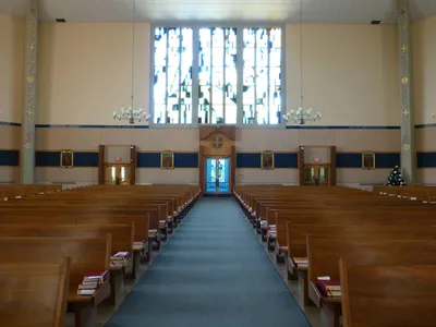 Back of the church.