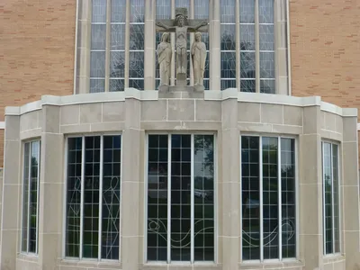 Front of the church.