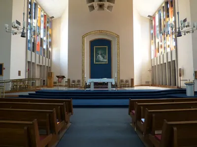 Front of the church.