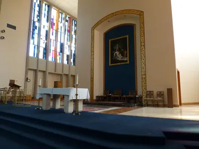 Sanctuary seen from angle.