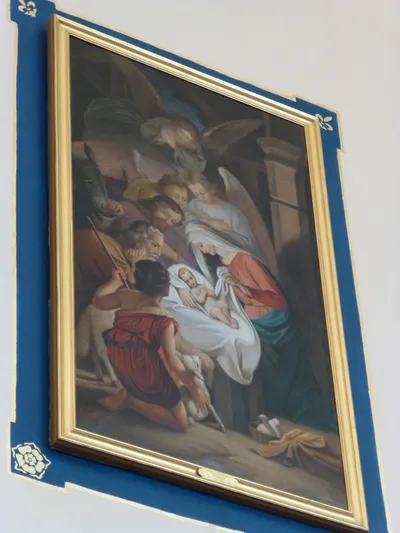 Painting of the Nativity, from old church.