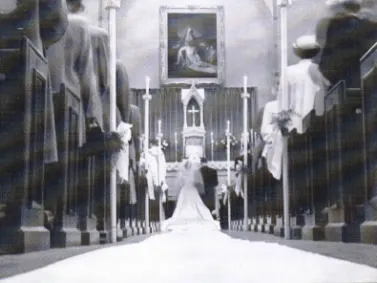 Wedding inside second church, Apr. 11, 1953.