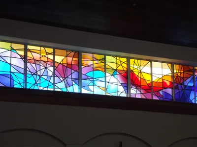 Stained glass.