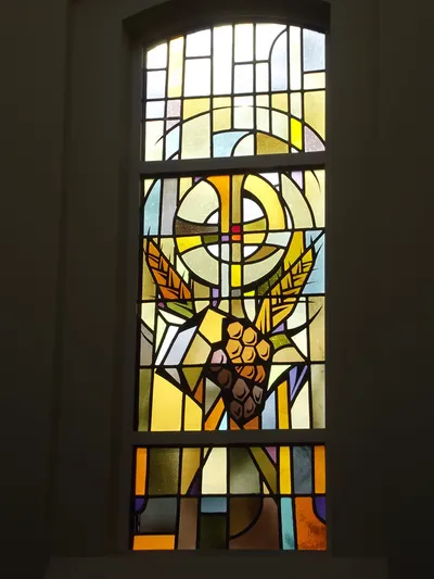 Stained glass.