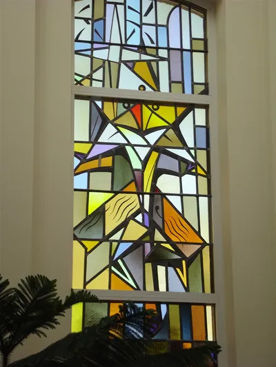 Stained glass.