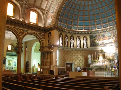 Front of the church seen from the right.