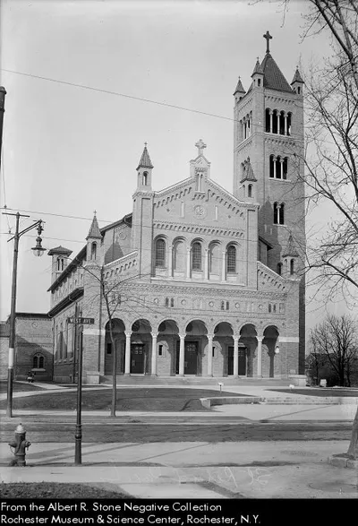 View of the completed Ss. Peter & Paul church in 1912. Source: Albert R. Stone negative collection