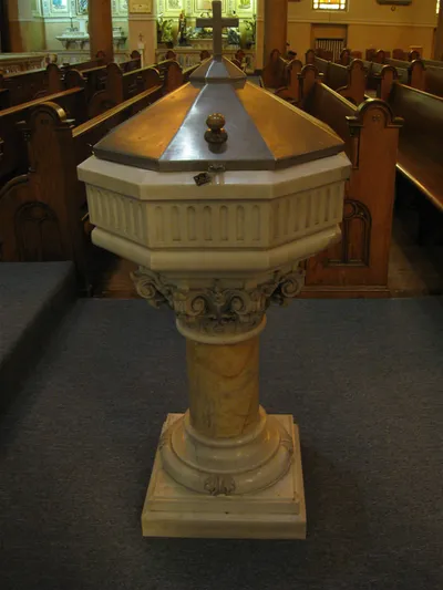 Baptismal font.