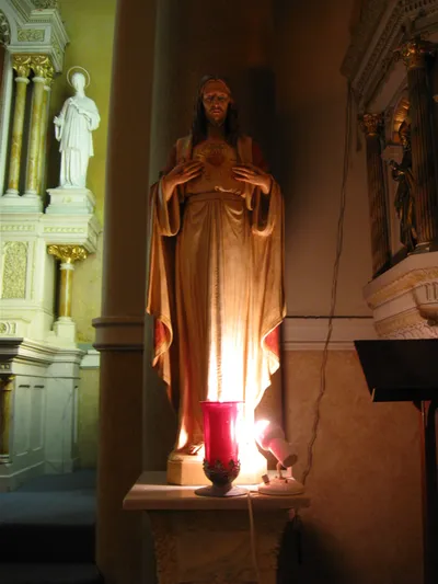 Sacred heart statue.