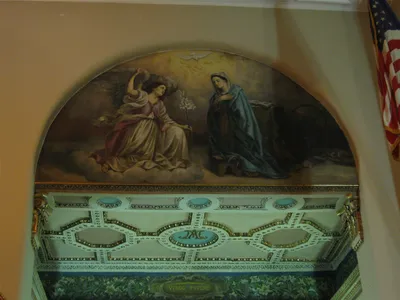 Painting of the Annunciation.