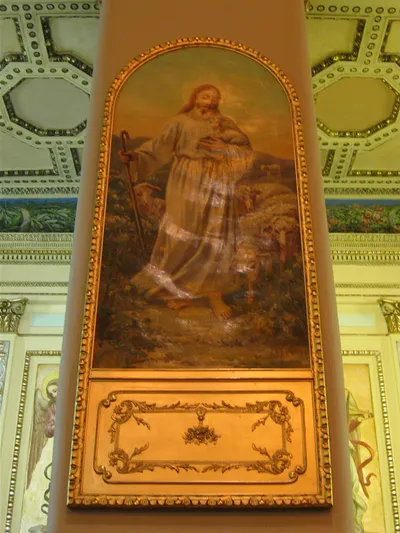 Painting of the Good Shepherd.