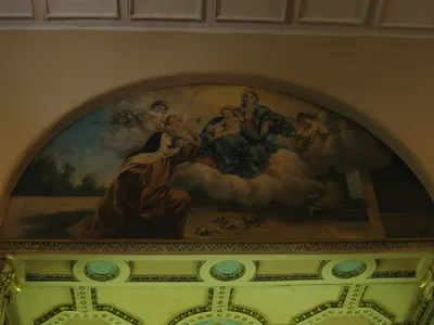 Painting of St. Theresa and Our Lady.