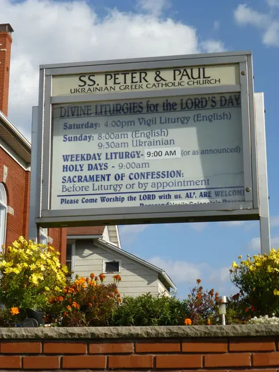 Church sign.