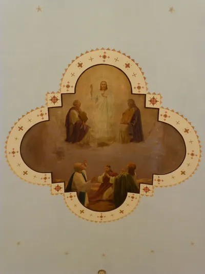 Painting on ceiling.