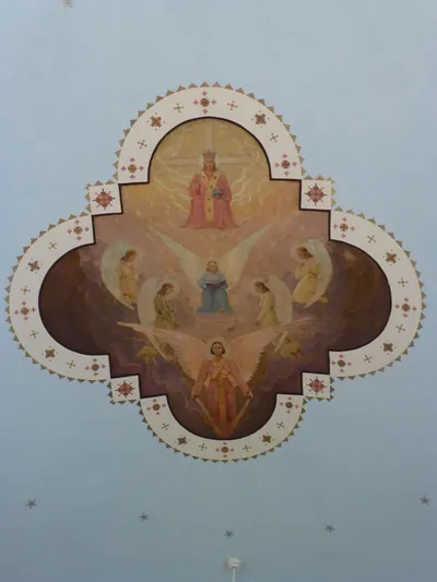 Painting on ceiling.