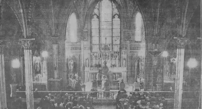Old photograph of interior, 1920s. Source: Star Gazette