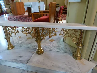 Altar rail.