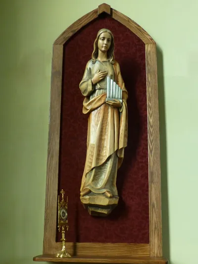 St. Cecilia statue.