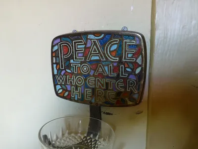 Holy water font.