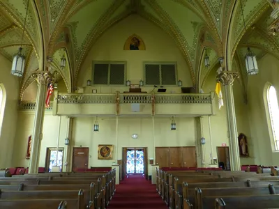 Back of the church.